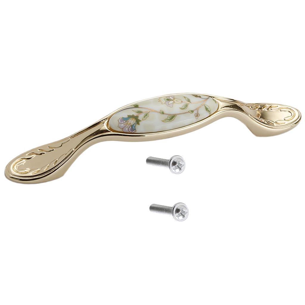 Max Pastoral Ceramic Cabinet Handles European Style Pulls Rose-gold Color Knob J - Aladdin Shoppers