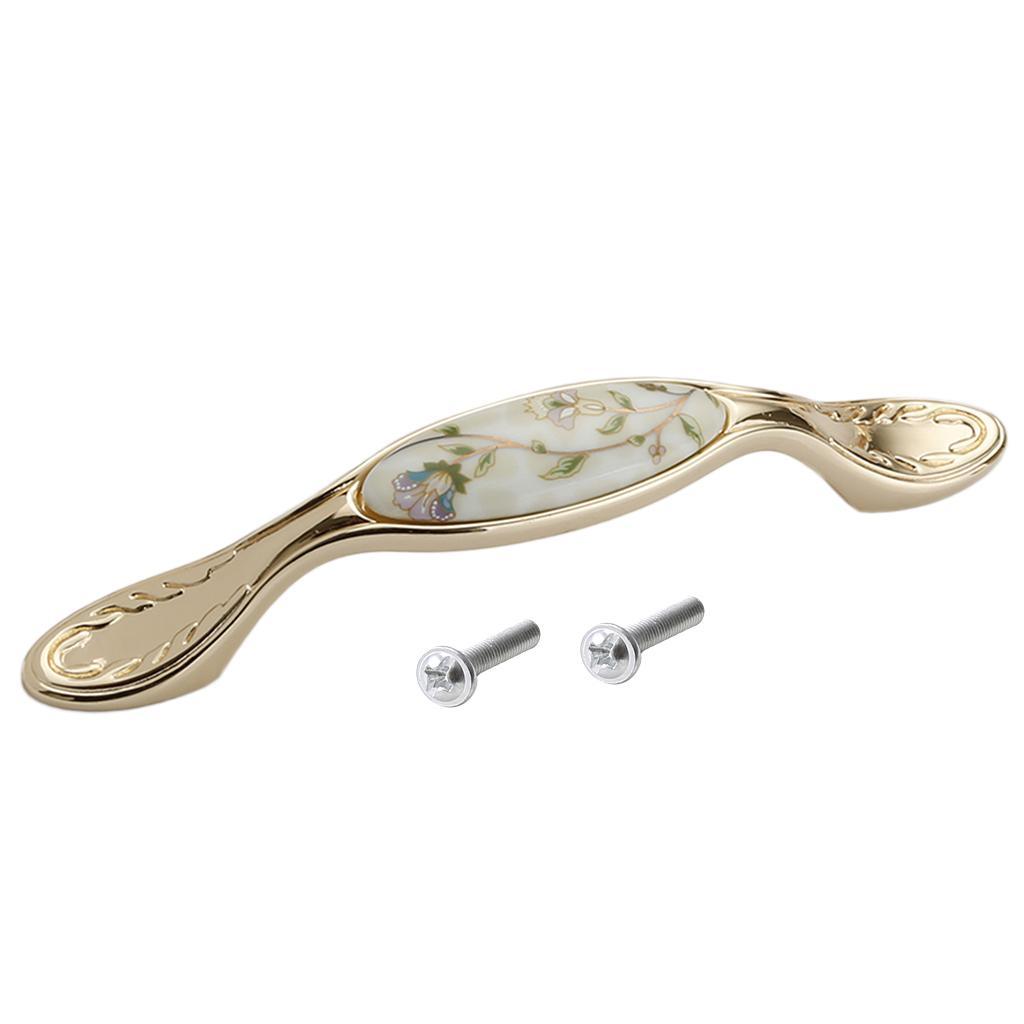 Max Pastoral Ceramic Cabinet Handles European Style Pulls Rose-gold Color Knob J - Aladdin Shoppers