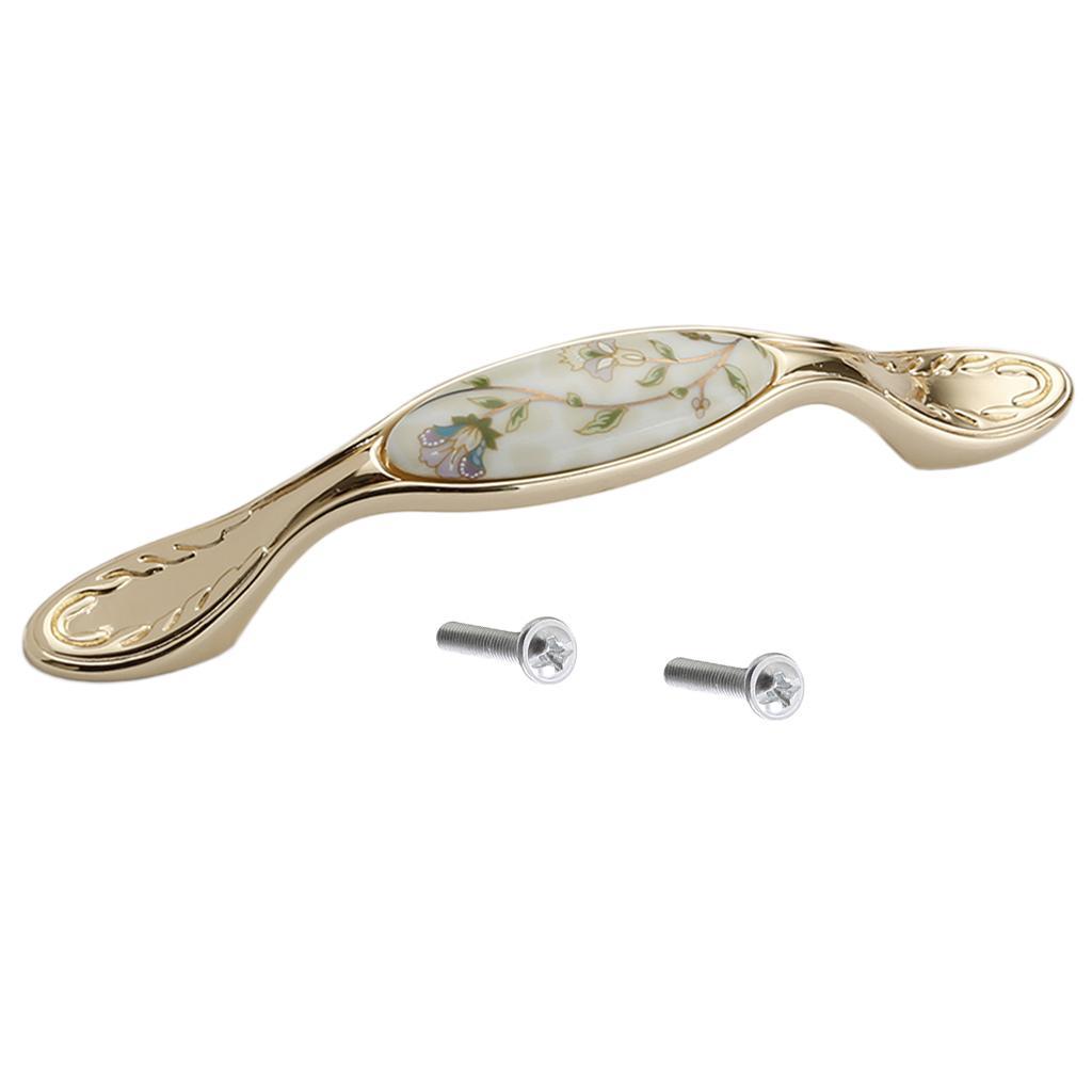 Max Pastoral Ceramic Cabinet Handles European Style Pulls Rose-gold Color Knob J - Aladdin Shoppers