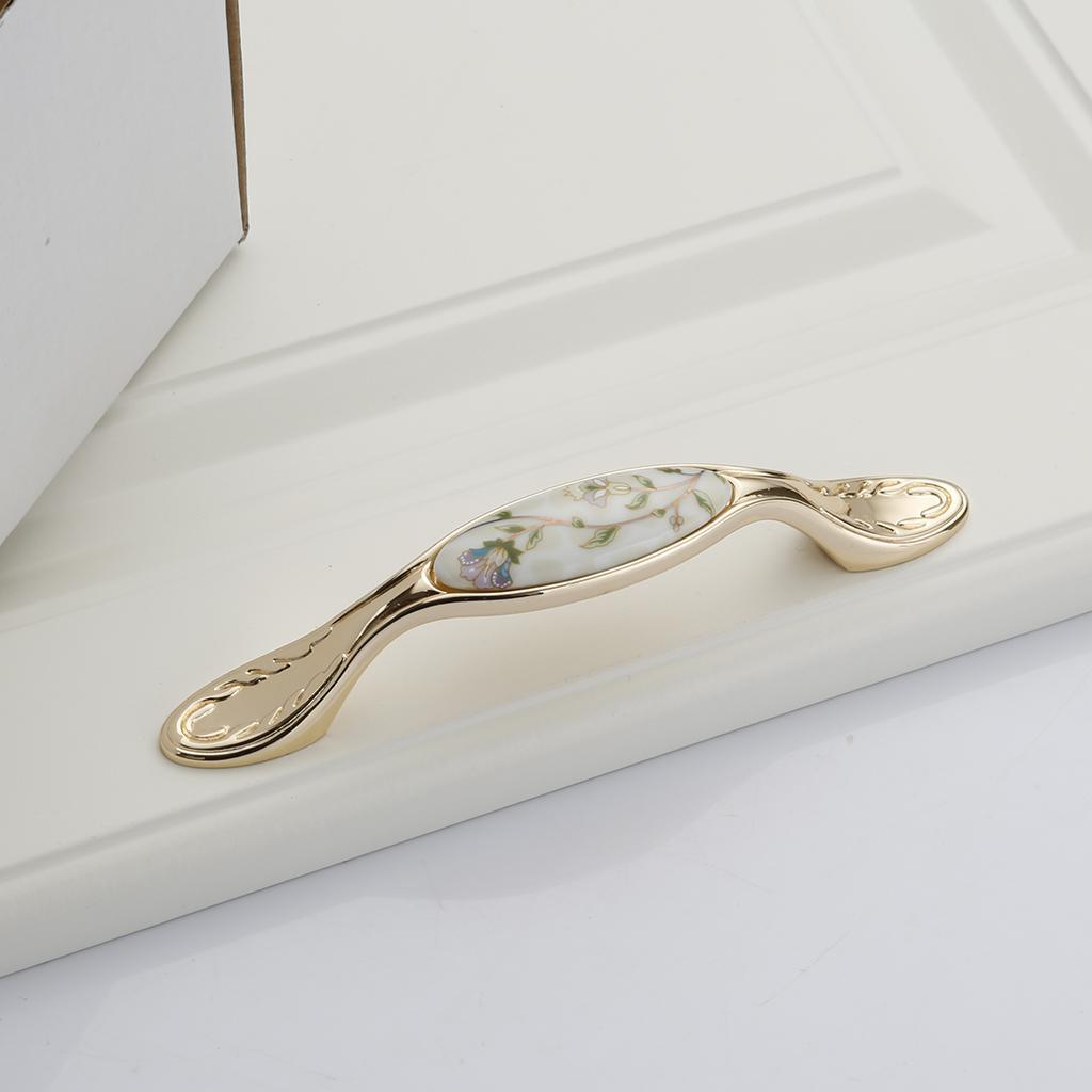 Max Pastoral Ceramic Cabinet Handles European Style Pulls Rose-gold Color Knob J - Aladdin Shoppers