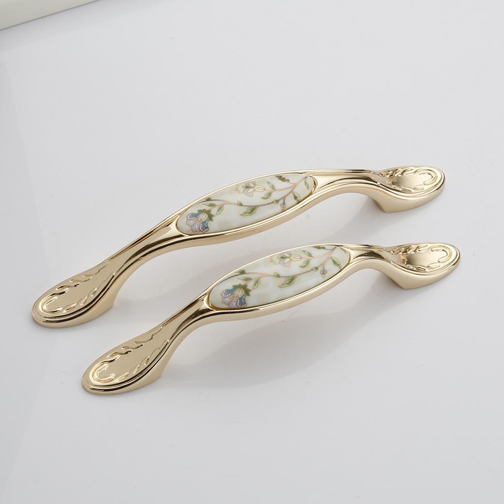 Max Pastoral Ceramic Cabinet Handles European Style Pulls Rose-gold Color Knob J - Aladdin Shoppers