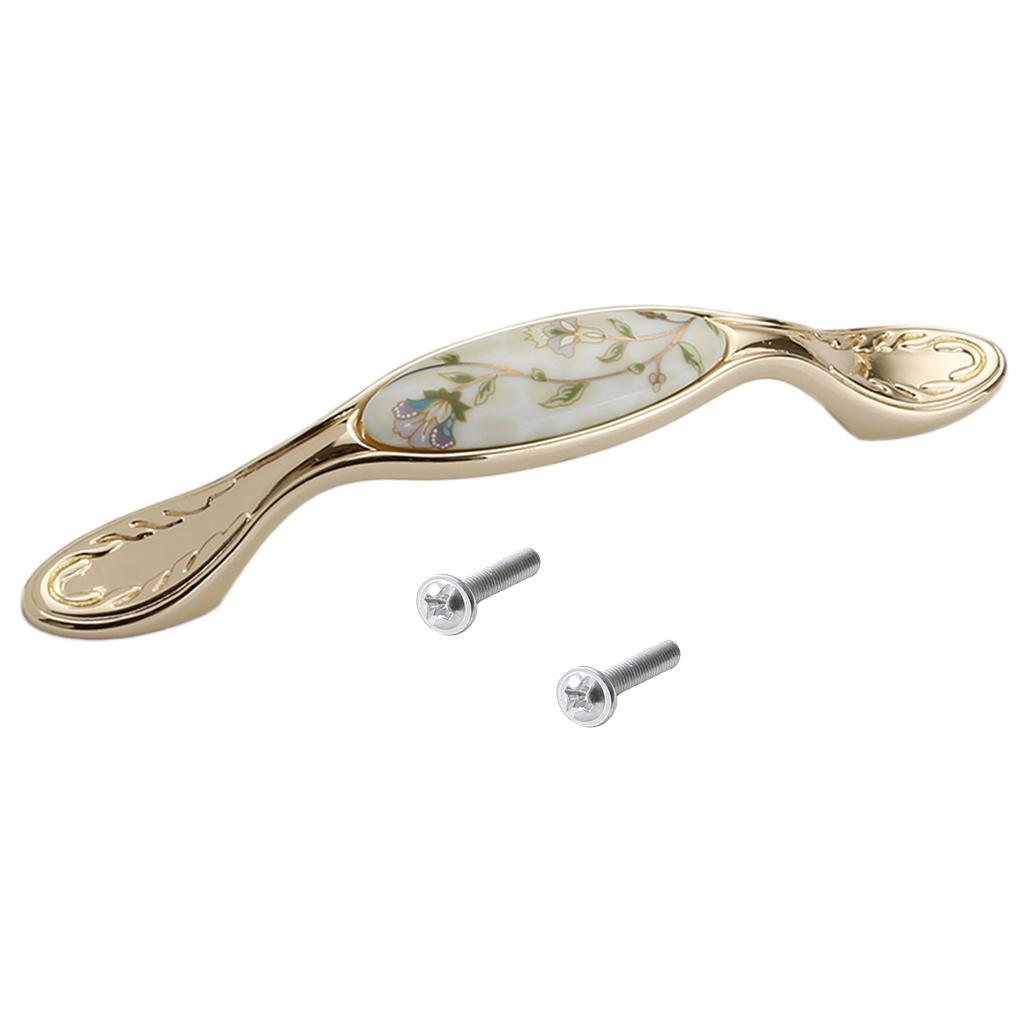 Max Pastoral Ceramic Cabinet Handles European Style Pulls Rose-gold Color Knob J - Aladdin Shoppers