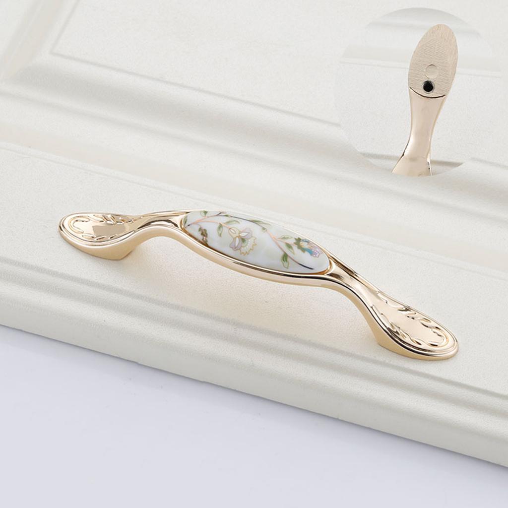 Max Pastoral Ceramic Cabinet Handles European Style Pulls Rose-gold Color Knob J - Aladdin Shoppers