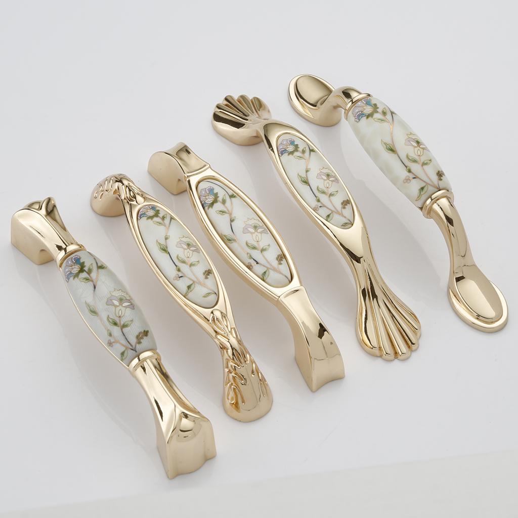 Max Pastoral Ceramic Cabinet Handles European Style Pulls Rose-gold Color Knob J - Aladdin Shoppers