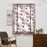Max Peony Flower Purple Roman Curtain Kitchen Window Blinds Curtains 120 x120cm - Aladdin Shoppers