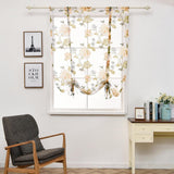 Max Peony Flower Roman Curtain Kitchen Window Blinds Curtains Yellow 80 x120cm - Aladdin Shoppers