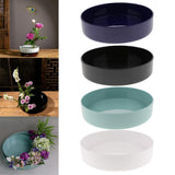 Max Plastic Round Ikebana Suiban Vase Pot Bonsai Flower Container Black 23cm - Aladdin Shoppers