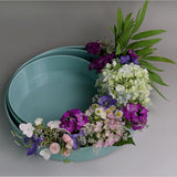 Max Plastic Round Ikebana Suiban Vase Pot Bonsai Flower Container Green 33cm - Aladdin Shoppers