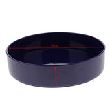 Max Plastic Round Ikebana Suiban Vase Pot Bonsai Flower Container Navy Blue 33cm - Aladdin Shoppers