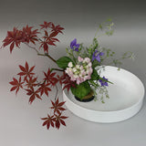 Max Plastic Round Ikebana Suiban Vase Pot Bonsai Flower Container White 28cm - Aladdin Shoppers
