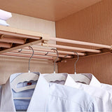 Max plastic wardrobe layered partition adjustable shelf storage rack 30cm L Blue - Aladdin Shoppers