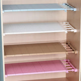 Max plastic wardrobe layered partition adjustable shelf storage rack 38cm M Pink - Aladdin Shoppers