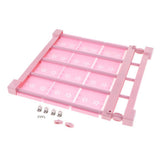 Max plastic wardrobe layered partition adjustable shelf storage rack 38cm M Pink - Aladdin Shoppers