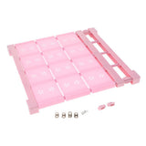 Max plastic wardrobe layered partition adjustable shelf storage rack 38cm M Pink - Aladdin Shoppers
