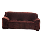 Max Plush Padded Thick Stretch Sofa Seat Protector Sofa Cover Coffee - Aladdin Shoppers