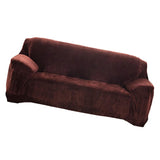 Max Plush Padded Thick Stretch Sofa Seat Protector Sofa Cover Coffee - Aladdin Shoppers