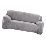 Max Plush Padded Thick Stretch Sofa Seat Protector Sofa Cover   Light grey