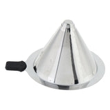 Max Pour Over Cone Dripper Reusable Dual Coffee Filter Silver 12x12x7.5cm - Aladdin Shoppers