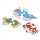 Max Preschool Educational Puzzle Cognitive Card Matching Game Marine Animals - Aladdin Shoppers
