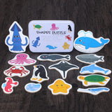 Max Preschool Educational Puzzle Cognitive Card Matching Game Marine Animals - Aladdin Shoppers