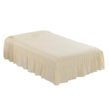 Max Pure Cotton 16inch Lace Ruffle Bed Skirt with Platform Beige-150x200cm - Aladdin Shoppers