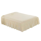 Max Pure Cotton 16inch Lace Ruffle Bed Skirt with Platform Beige-180x200cm - Aladdin Shoppers