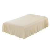 Max Pure Cotton 16inch Lace Ruffle Bed Skirt with Platform Beige-180x200cm - Aladdin Shoppers