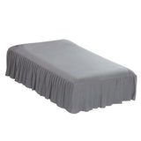 Max Pure Cotton 16inch Lace Ruffle Bed Skirt with Platform Dark Grey-150x200cm - Aladdin Shoppers