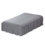 Max Pure Cotton 16inch Lace Ruffle Bed Skirt with Platform Dark Grey-150x200cm - Aladdin Shoppers