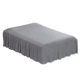 Max Pure Cotton 16inch Lace Ruffle Bed Skirt with Platform Dark Grey-150x200cm - Aladdin Shoppers
