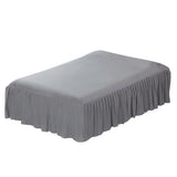 Max Pure Cotton 16inch Lace Ruffle Bed Skirt with Platform Dark Grey-150x200cm - Aladdin Shoppers