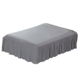Max Pure Cotton 16inch Lace Ruffle Bed Skirt with Platform Dark Grey-150x200cm - Aladdin Shoppers