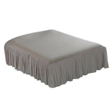 Max Pure Cotton 16inch Lace Ruffle Bed Skirt with Platform Grey-150x200cm - Aladdin Shoppers