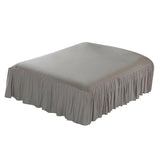 Max Pure Cotton 16inch Lace Ruffle Bed Skirt with Platform Grey-150x200cm - Aladdin Shoppers