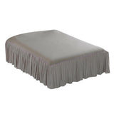 Max Pure Cotton 16inch Lace Ruffle Bed Skirt with Platform Grey-150x200cm - Aladdin Shoppers