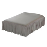Max Pure Cotton 16inch Lace Ruffle Bed Skirt with Platform Grey-150x200cm - Aladdin Shoppers