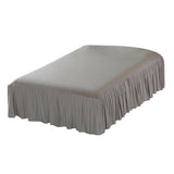 Max Pure Cotton 16inch Lace Ruffle Bed Skirt with Platform Grey-150x200cm - Aladdin Shoppers