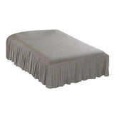 Max Pure Cotton 16inch Lace Ruffle Bed Skirt with Platform Grey-150x200cm - Aladdin Shoppers
