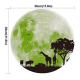 Max PVC Globe Earth Forest Animal Wallpaper Sticker Mural Panel Glow in Dark Green - Aladdin Shoppers