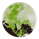 Max PVC Globe Earth Forest Animal Wallpaper Sticker Mural Panel Glow in Dark Green - Aladdin Shoppers