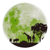 Max PVC Globe Earth Forest Animal Wallpaper Sticker Mural Panel Glow in Dark Green - Aladdin Shoppers