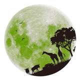 Max PVC Globe Earth Forest Animal Wallpaper Sticker Mural Panel Glow in Dark Green - Aladdin Shoppers