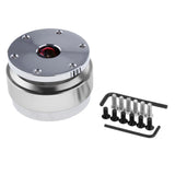 Max Quick Release Snap Off Hub Adapter for 6 Hole Steering Wheel Silver - Aladdin Shoppers