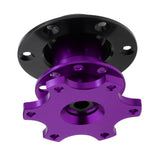 Max Racing Quick Release Snap Off Hub Adapter for 6-hole Steering Wheel Purple