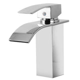 Max Rectangle Bathroom Faucet Single Handle Waterfall Sink Basin Copper Faucet - Aladdin Shoppers