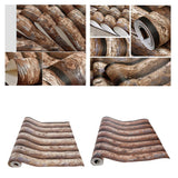 Max Retro Wood Grain Striped Tree Pattern Wallpaper Background Brown - Aladdin Shoppers