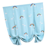 Max Rod Pocket Blackout Curtain Adjustable Tie Up Shade for Bathroom Rainbow_Blue - Aladdin Shoppers