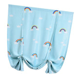 Max Rod Pocket Blackout Curtain Adjustable Tie Up Shade for Bathroom Rainbow_Blue - Aladdin Shoppers