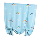 Max Rod Pocket Blackout Curtain Adjustable Tie Up Shade for Bathroom Rainbow_Blue - Aladdin Shoppers