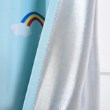 Max Rod Pocket Blackout Curtain Adjustable Tie Up Shade for Bathroom Rainbow_Blue - Aladdin Shoppers